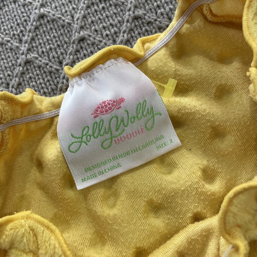 Lolly Wolly Doodle Mustard Yellow Popcorn Top ~ 2 - Picture 3 of 7